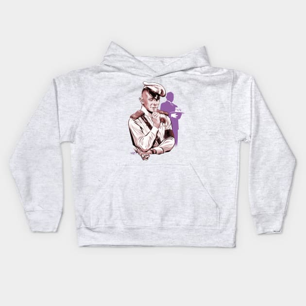 Erich Von Stroheim - An illustration by Paul Cemmick Kids Hoodie by PLAYDIGITAL2020